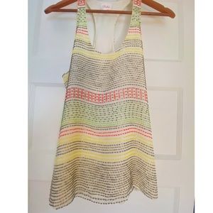 Parker neon sequin tank top